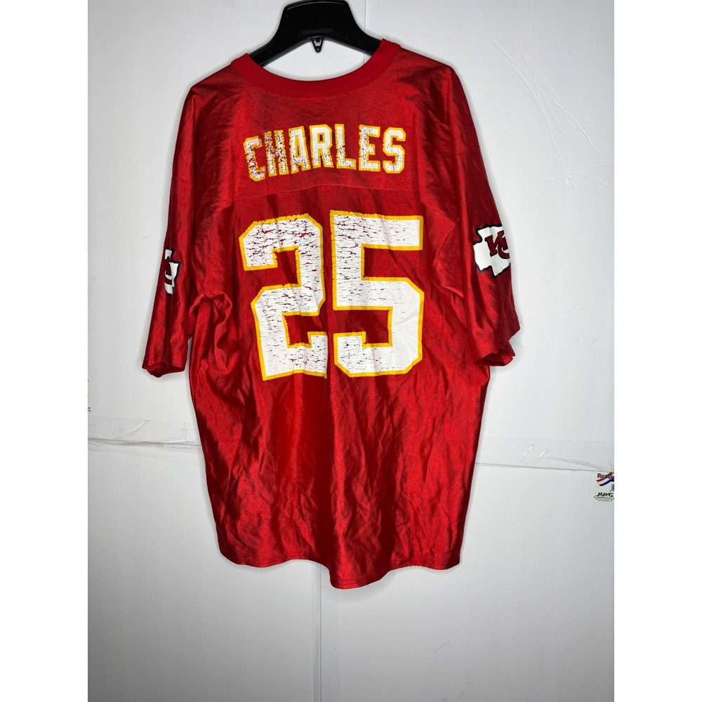 VTG Kansas City Chiefs Jamaal Charles 25‎ Red NFL Jersey Men's L/G